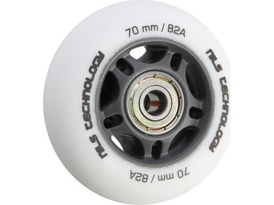 Nils Extreme Pu 70X24 82A Matt Hvit (4 Stk) + Abec-9 (8 Stk) Nils Extreme Set