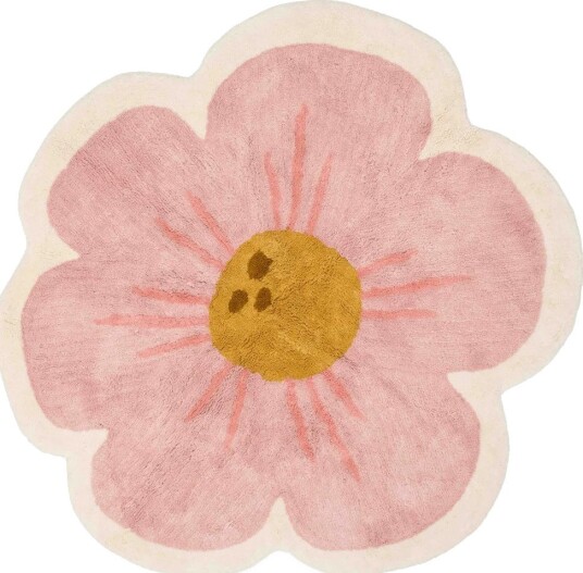 Little Dutch Teppe 110x110 cm Rosa Blomst