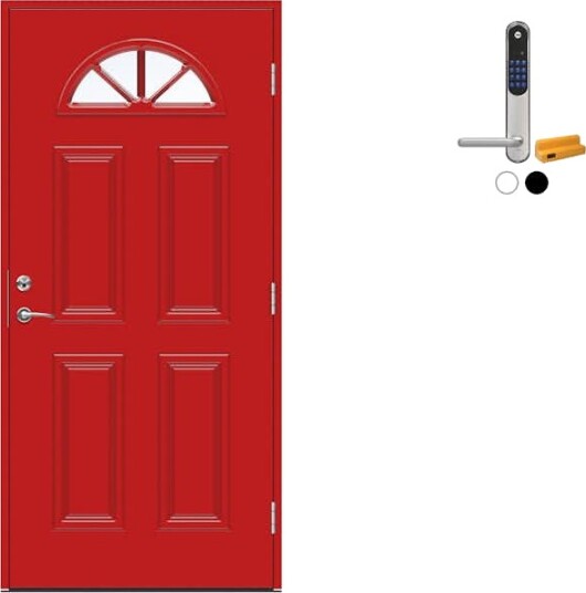 Ytterdør Swedoor Advance-Line Classic Clementi med Yale Doorman Classic Home