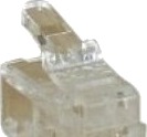 Inline 73014 Rj 11 Gjennomsiktig Hvit Plast 9 G 1,1 Mm 10 Stykker