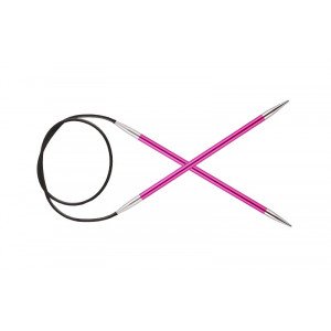 KnitPro Zing Rundpinde Messing 120cm 5,00mm / 47.2in US8 Ruby