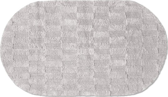 Oval baderomsmatte Bevin lysegrå Størrelse: 80 x 140 cm Oval baderomsmatte Bevin lysegrå Størrelse: 80 x 140 cm