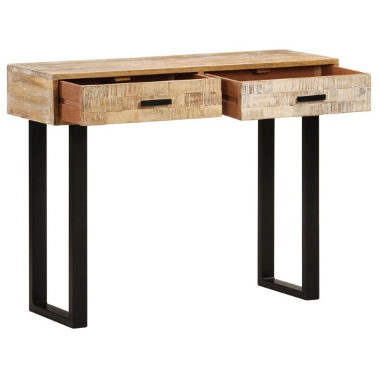 vidaXL Konsollbord 100x30x75 cm heltre mango