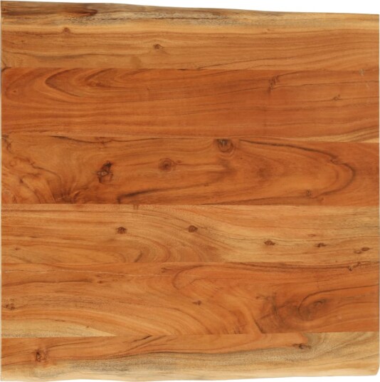 Bordplate 60x60x3,8 cm firkantet heltre akasie naturlig kant 370642 Bordplate 60x60x3,8 cm firkantet heltre akasie naturlig kant 370642