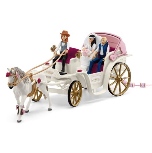 Schleich Bryllupsvogn Lekesett med Dukkehussfigurer og 34 Deler Schleich Bryllupsvogn Lekesett med Dukkehussfigurer og 34 Deler