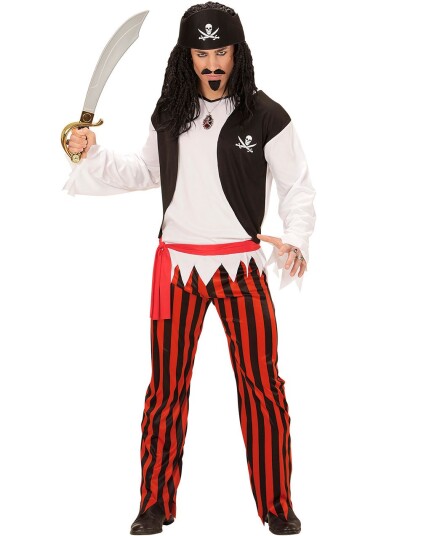 Piratkostyme til Mann 4 Deler Piratkostyme til Mann 4 Deler