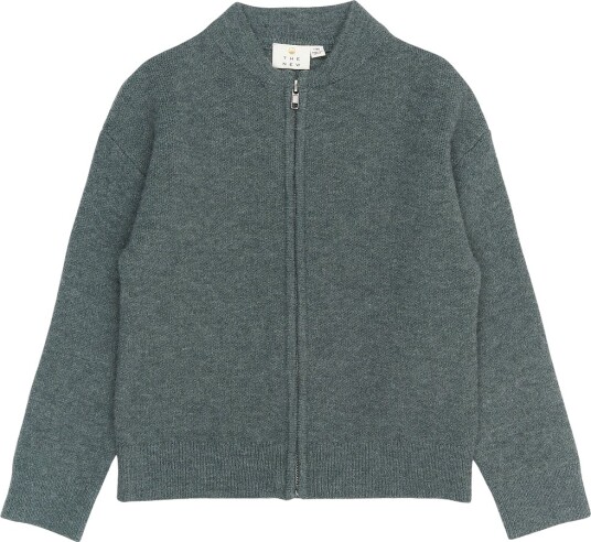 The New Cardigan - Strikk - TnRolland - Blue Melange - The New - 5-6 år (110-116) - Cardigan Armygrønn Blå Grå