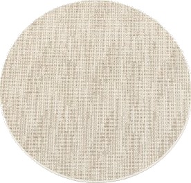 Kilands Passo rund beige teppe med gummiert bakside