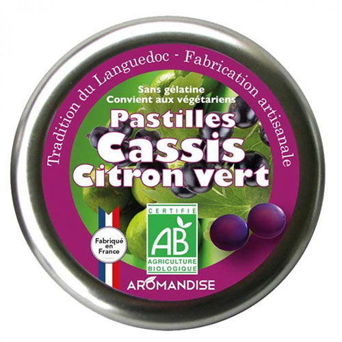 Aromandise Pastiller med Solbær og Lime Ø - 45 g