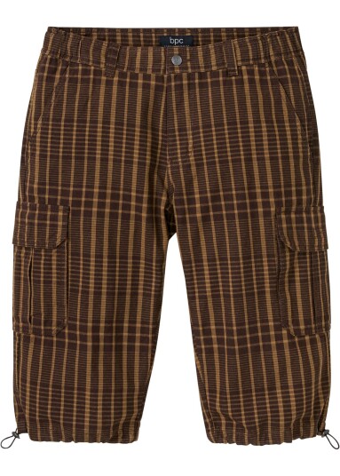 bonprix Lang cargo-bermuda med komfortsnitt, Regular Fit 62,50,56,64,68,52,58,54,60,66 brun