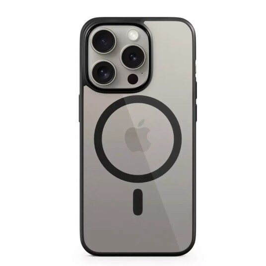 Epico iPhone 15 Pro Max Mag+ Hero Deksel - MagSafe-Kompatibel - Gjennomsiktig / Svart