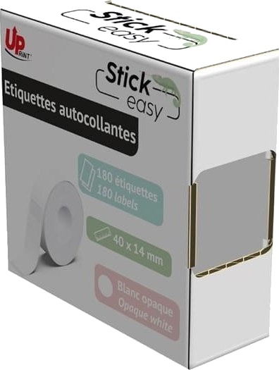 Andre Uprint Etiketter 14Mmx40mm Hvite 180 Etiketter Up21 180 White For Stickeasy Skrivere