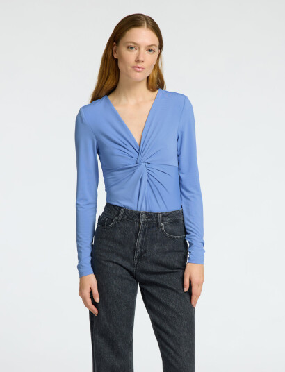 Selected Slfcarma Ls Knot Body - Blue - L