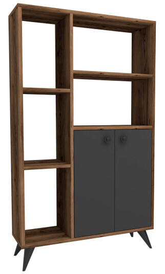 Meldan Bokhylle 80 cm Lys brun/Antrasitt Meldan Bokhylle 80 cm Lys brun/Antrasitt
