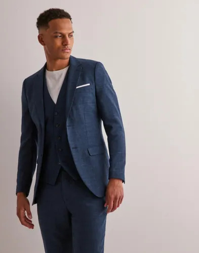 Selected Men Slhslim Oasis Linen Blz Noos Blazere Blå