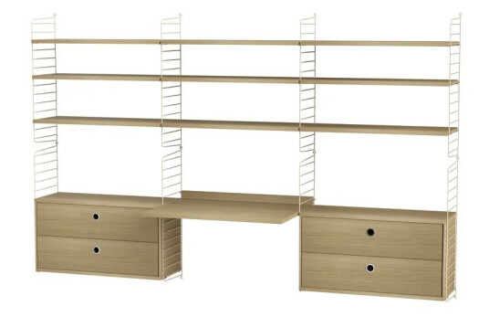 String kontor eik & beige - Kombinasjon F