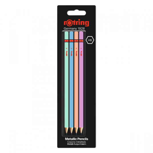 Rotring Graphite Blyantpenn Metallic 4-pakke