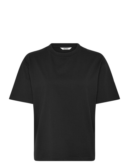 Monki Boxy Cotton T Shirt Black XXS