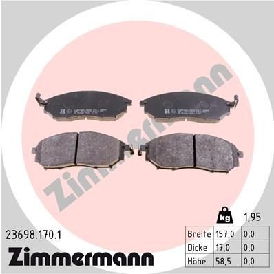 Bremseklosser ZIMMERMANN 23698.170.1