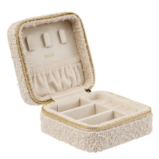 DARK Tweed Jewellery Box Mini Sand