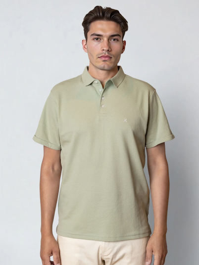 CLEAN CUT COPENHAGEN Silkeborg Stretch Polo Grønn S