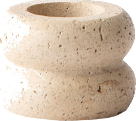 Tell Me More Travertin Lysestake Liten 5 cm i Beige Naturstein