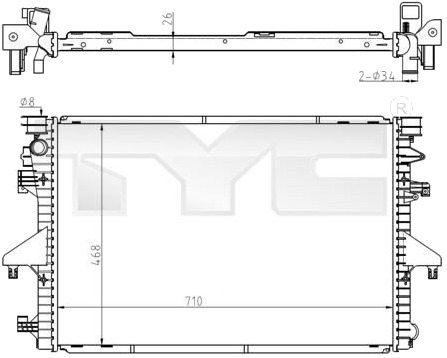 Radiator TYC 737 0069 Radiator TYC 737 0069