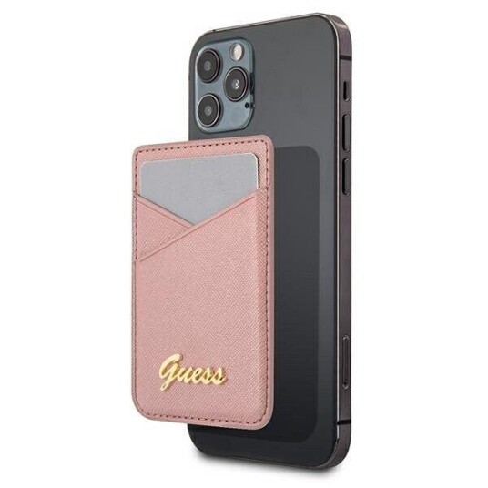 Guess Lommebokkortspor Guwmssaslpi MagSafe Saffiano Rosa