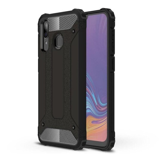 INCOVER Samsung Galaxy A30 Armor Guard Hardt Plastdeksel - Svart