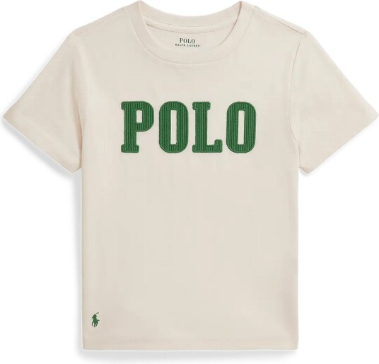 Ralph Lauren Kids Logo Cotton Jersey Tee Cream 7
