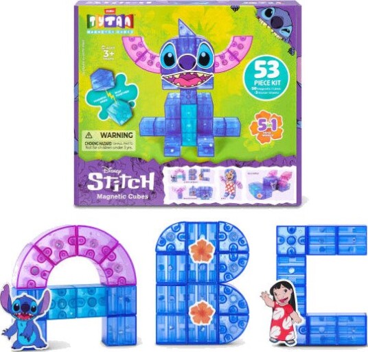 Magnetic Tiles TYTAN Magnetisk Byggesett – 53 Brikker – Disney Stitch