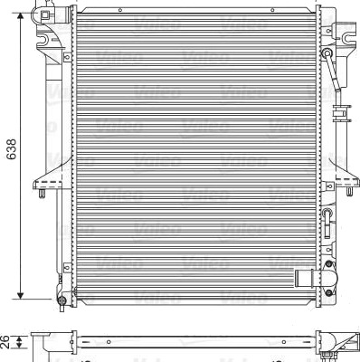 VALEO 701585 Radiator motorkjøling