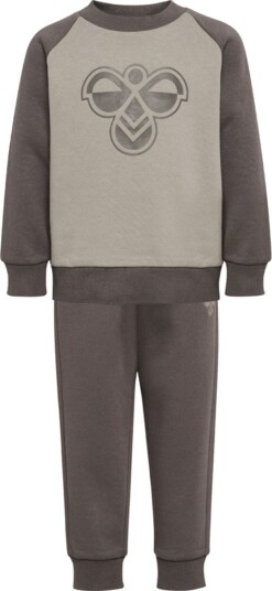 Hummel Joggedress   HmlMini   Dark Gyllengrå   Hummel   68   Joggedress Beige Grønn   62
