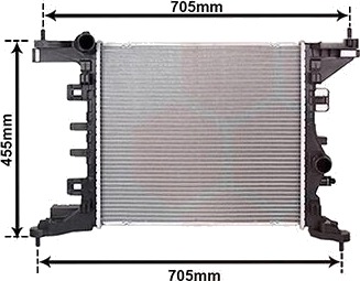 VAN WEZEL 37002568 Radiator motorkjøling