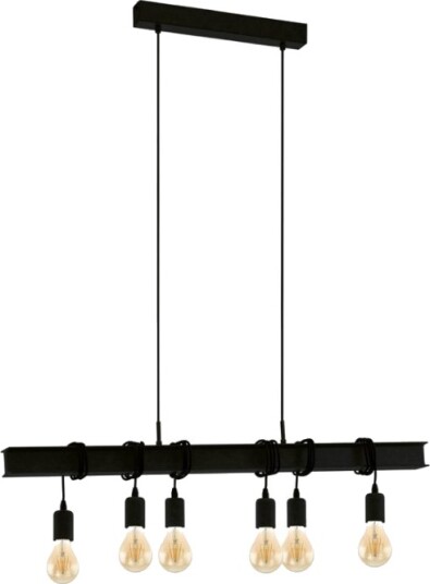 Eglo Townshend 6 Langbord 6L Sort Eglo Townshend 6 Langbord 6L Sort