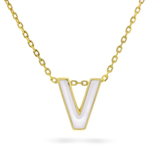 Pan Jewelry, Smykke i forgylt 925 sølv bokstav V