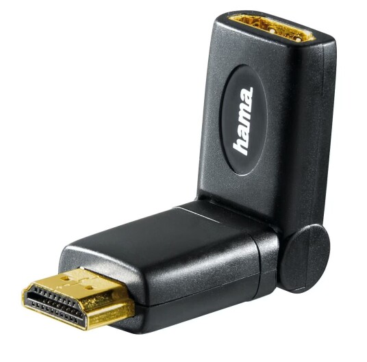 Hama HDMI-kabeladapter med roterbar kontakt svart