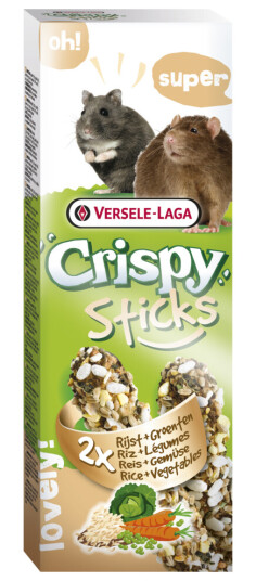 Crispysticks Hamster-Rotte Ris/Grønnsaker 2-Pk.