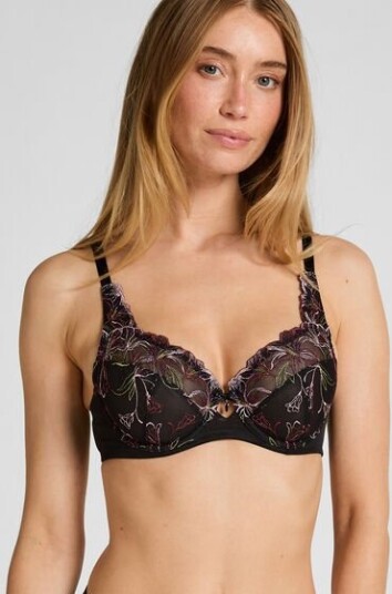 Hunkemöller Ufôret BH med bøyle Lily Svart