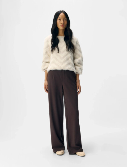 Object Objlisa Wide Pant Noos - Brown - 34 Object Objlisa Wide Pant Noos - Brown - 34