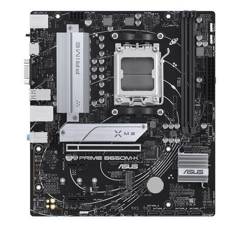 ASUS PRIME B650M-K Micro-ATX Hovedkort med AMD AM5 Sokkel og DDR5 RAM ASUS PRIME B650M-K Micro-ATX Hovedkort med AMD AM5 Sokkel og DDR5 RAM