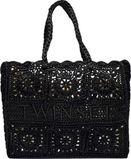 Twinset Dame Vesker Svart ONE SIZE, Twinset Dame Vesker Svart ONE SIZE,