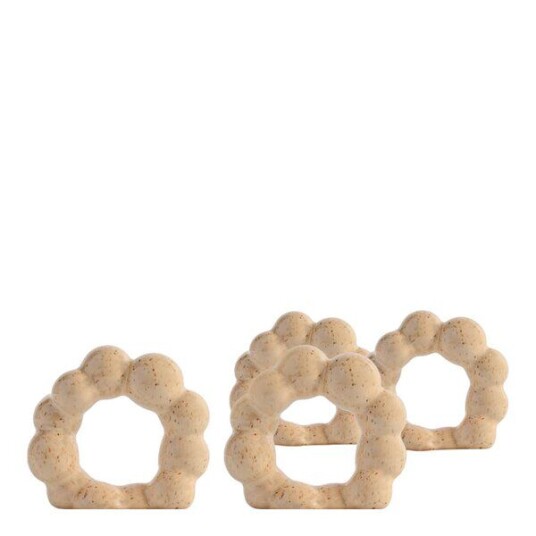 ByOn Porto serviettring 6,5x2,5 cm 4 stk beige ByOn Porto serviettring 6,5x2,5 cm 4 stk beige