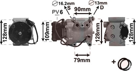 AC-kompressor VAN WEZEL 1800K105 AC-kompressor VAN WEZEL 1800K105