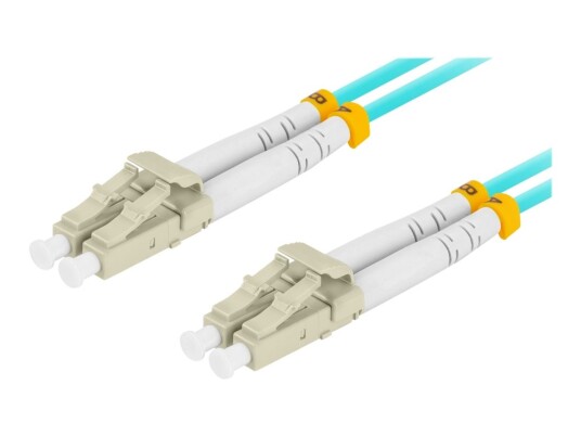 Lanberg - Koblingskabel - Lc/Upc-Multimodus (Hann) Til Lc/Upc-Multimodus (Hann) - 3 M - 3 Mm - Fiberoptisk - Dupleks - 50 / 125 Mikroner - Om3 - Halogenfri - Gul - (Antall Per Pakke: 80)