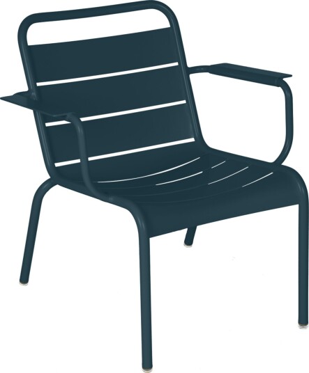 Fermob Luxembourg Lounge Armchair Acapulco Blue Utendørs Lenestoler Frédéric Sofia Metall