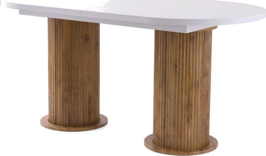 Samtens Spisebord 180 cm Oval - Hvit