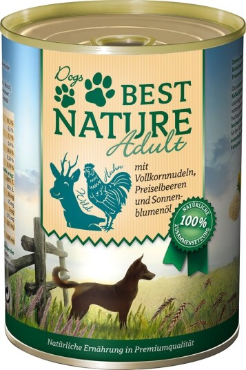 Best Nature Våtfôr Adult Dog Vilt & Pasta Kylling 12 X 400 G