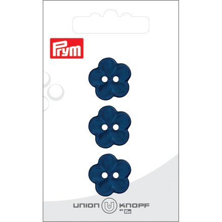 Prym plastknappblomst marineblå 18 mm 3 stk