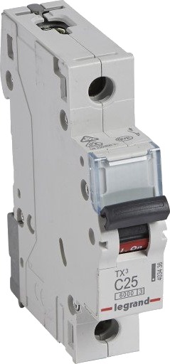 Legrand 10 stk TX3 MCB automatsikring C25 1P 1M 6/6kA
